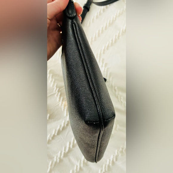 Coach Rowan Black Leather Crossbody Bag with Gold Accents - Picture 9 of 11